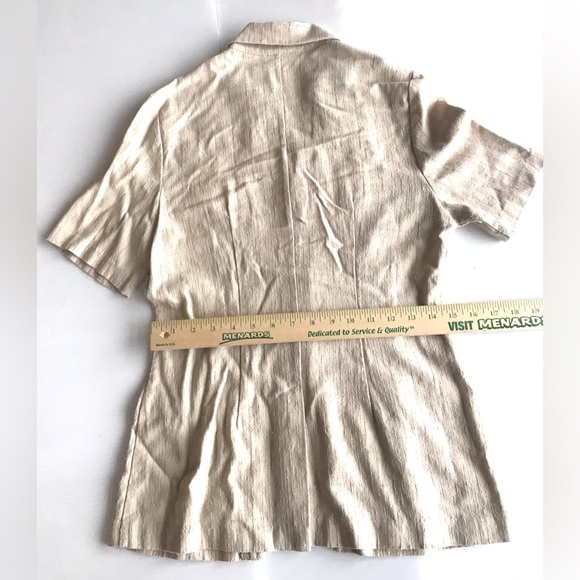 Super cute linen cotton blend women jacket size 6-8 by measurements ( no label) - Picture 5 of 5